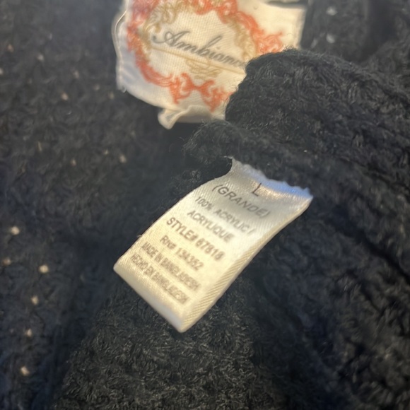 Ambiance Knit Black Large Duster Long Cardigan - Picture 4 of 4